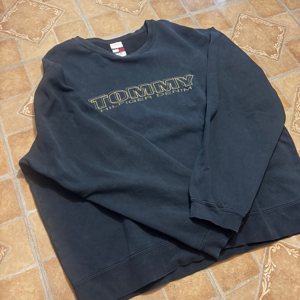 Vintage Tommy Hilfiger Denim Crewneck Sweatshirt - Size Large.